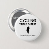 Radfahrende dreifache Spitzendrohung Button (Vorne & Hinten)