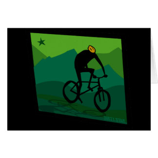 Radfahrende grüne Hügel-Karte