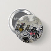 Radfahrende Katzen Button (Vorne & Hinten)