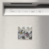 Radfahrende Katzen Magnet (In Situ (Geschirrspüler))