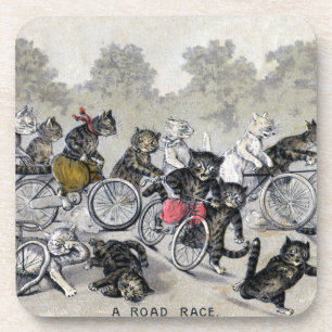 Radfahrende Katzen Untersetzer