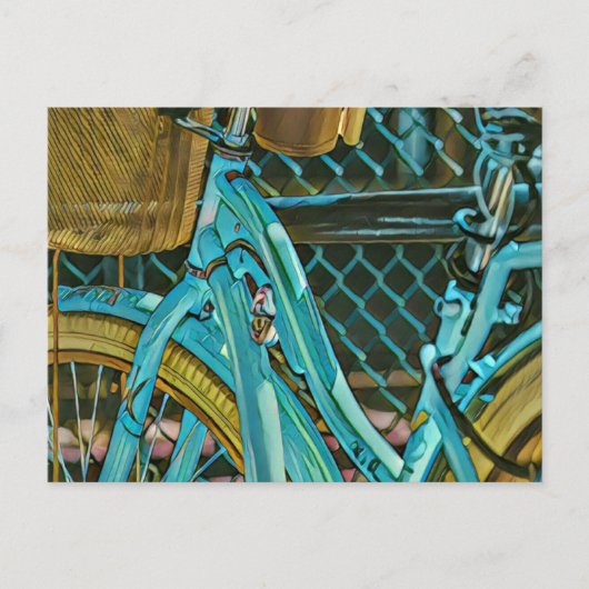 Radfahrende Kunstwerke Postkarte (Vorderseite)