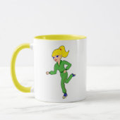 radfahrende Mädchen Tasse (Links)