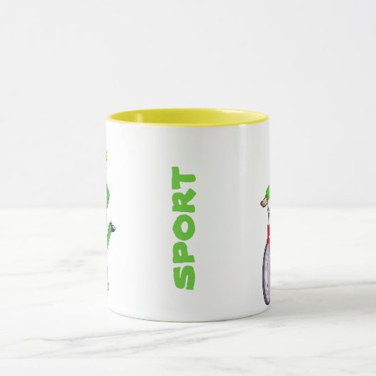 radfahrende Mädchen Tasse (Zentrum)