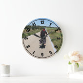 Radfahrende Reise Große Wanduhr (Zuhause)