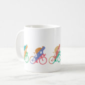 Radfahrende Tasse (Vorderseite Links)