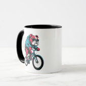 Radfahrender Bulldogge Tasse (Vorderseite Links)
