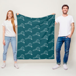 Radfahrender Frosch Fleecedecke