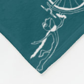 Radfahrender Frosch Fleecedecke (Ecke)