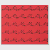 Radfahrender Frosch Geschenkpapier (Flach)