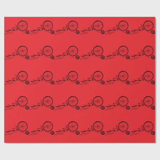 Radfahrender Frosch Geschenkpapier (Flach)