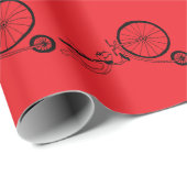 Radfahrender Frosch Geschenkpapier (Rolleneckpunkt)