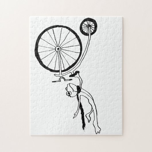 Radfahrender Frosch Puzzle (Vertikal)