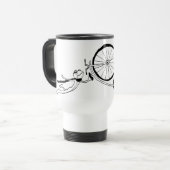 Radfahrender Frosch Reisebecher (Vorderseite Links)