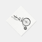 Radfahrender Frosch Serviette (Ecke)