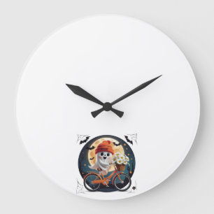 Radfahrender Geist Große Wanduhr