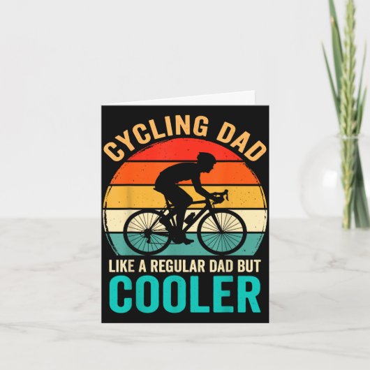 Radfahrender Papa wie ein normaler, aber cooler Fa Karte (Vorderseite)