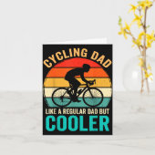 Radfahrender Papa wie ein normaler, aber cooler Fa Karte (Gelbe Blume)