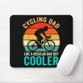 Radfahrender Papa wie ein normaler, aber cooler Fa Mousepad (Mit Mouse)