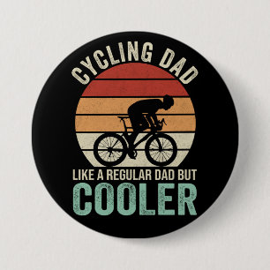 Radfahrender Papa wie ein normaler Papa, aber cool Button