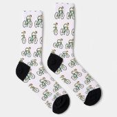 Radfahrender Strichmännchen Socken (Rechts)