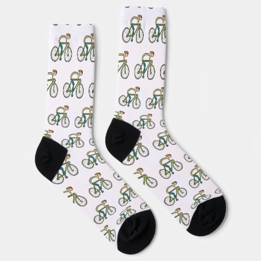 Radfahrender Strichmännchen Socken (Rechts)
