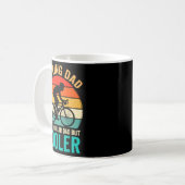Radfahrender Vater wie ein normaler, aber cooler F Kaffeetasse (Vorderseite Links)