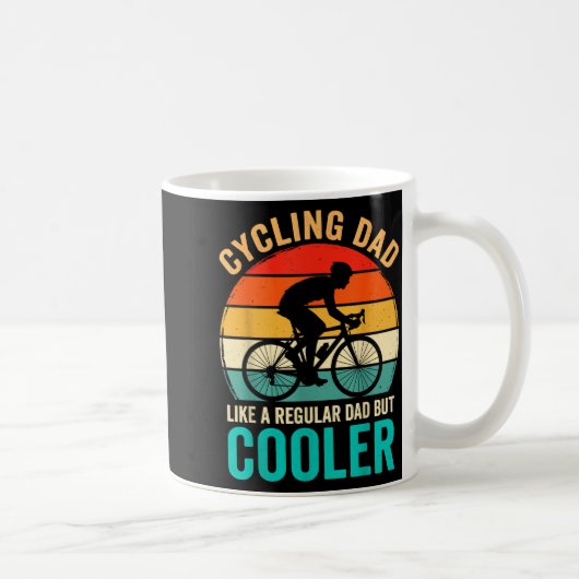 Radfahrender Vater wie ein normaler, aber cooler F Kaffeetasse (Rechts)