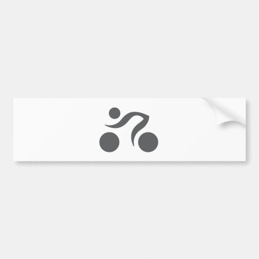Radfahrendes cooles Logo Autoaufkleber (Vorne)