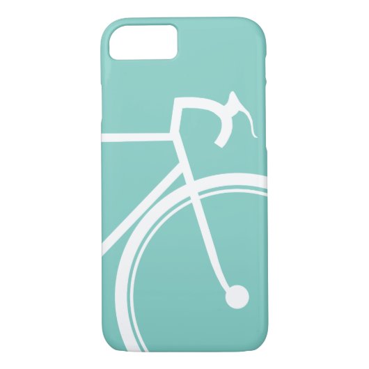 Radfahrendes Radfahrer-Türkis-Blau Case-Mate iPhone Hülle (Rückseite)