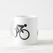 radfahrendes schwarzes cylcer kaffeetasse (Vorderseite Links)