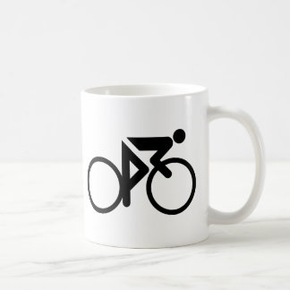 radfahrendes schwarzes cylcer kaffeetasse