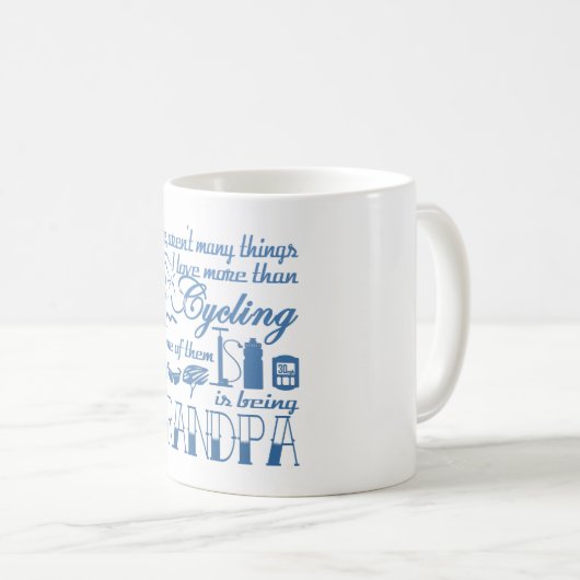 Radfahrengroßvater Kaffeetasse (VorderseiteRechts)