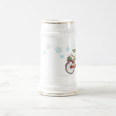 Radfahrenhunde-und Eichhörnchen-wunderlicher Bierglas (Mittel)