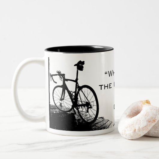 Radfahrenkaffee-Tasse Zweifarbige Tasse (Mit Donut)
