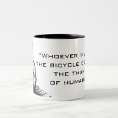 Radfahrenkaffee-Tasse Zweifarbige Tasse (Mittel)