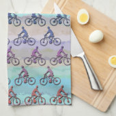 RADFAHRENmuster Küchentuch (Viertel Falte)