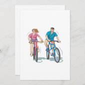 Radfahrenpaare Einladung (Vorne/Hinten)