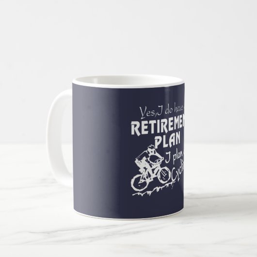 Radfahrenplan Kaffeetasse (Vorderseite Links)