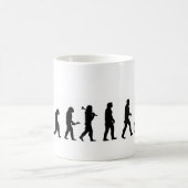 Radfahrenradfahrer-Silhouette der Evolution EVO02 Kaffeetasse (Mittel)
