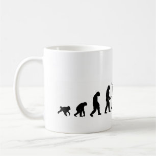 Radfahrenradfahrer-Silhouette der Evolution EVO02 Kaffeetasse