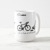 RadfahrenTasse - das Leben ist von den schwierigen Kaffeetasse (VorderseiteRechts)