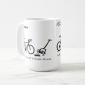 RadfahrenTasse - das Leben ist von den schwierigen Kaffeetasse (Vorderseite Links)