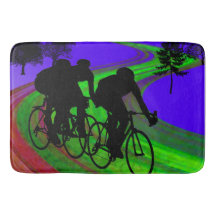 Radfahrentrio auf Band-Straße