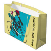Radfahrer #1 große geschenktüte (Rückseite Schrägansicht)