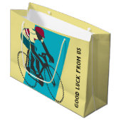 Radfahrer #1 große geschenktüte (Vorderseite Schrägansicht)