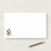 Radfahrer #1 post-it klebezettel (Auf Schreibtisch)