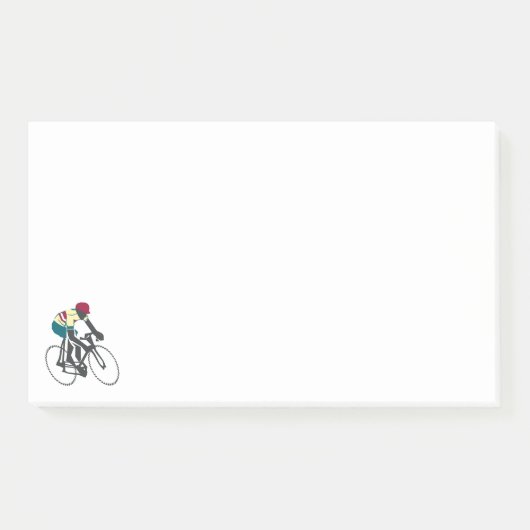 Radfahrer #1 post-it klebezettel (Vorderseite)