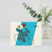 Radfahrer #1 postkarte (Stehend Vorderseite)