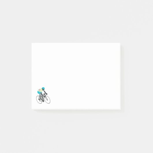 Radfahrer #2 post-it klebezettel (Vorderseite)